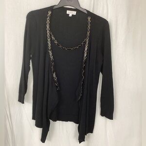 Joseph A sweater with leather and chain details size L